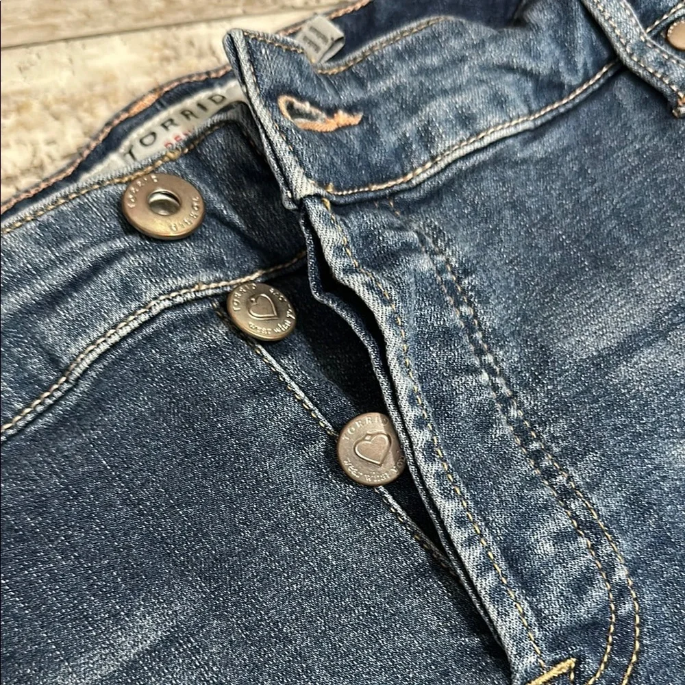 Torrid button fly jean shorts